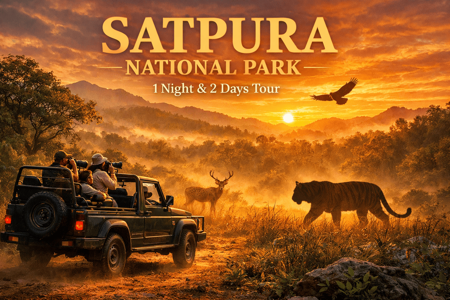1 Night and 2 Days Tour Package Of Satpura National Park 